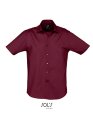 Overhemd korte mouw Stretch Sols 17030 medium burgundy